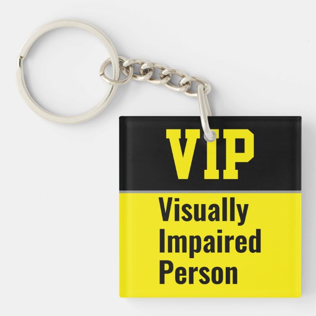 VIP Sehbehinderte Person Schlüsselanhänger (Vorderseite)