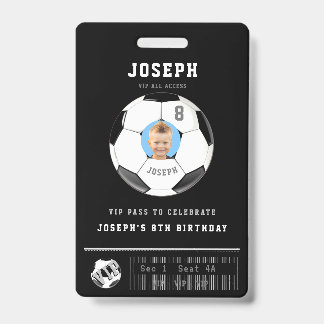 VIP Soccer Pass Custom Foto Geburtstagsparty Ausweis