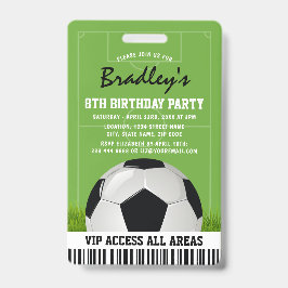 VIP Sports Pass Kinder Fußball Geburtstagsparty Ausweis