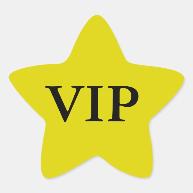 VIP-Star-Aufkleber Stern-Aufkleber (Vorderseite)
