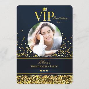 VIP Sweet Sixteen Foto-Einladung Einladung