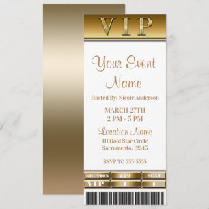 VIP-Ticket für das Party Gold & White Einladung