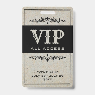 VIP-Zugangsberechtigung für die Bohemian-Party-Ver Ausweis