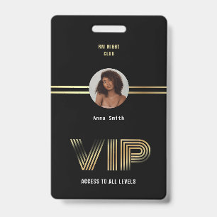 VIP-Zugangsmitglied Goldfolie Foto Nachtclub Ausweis
