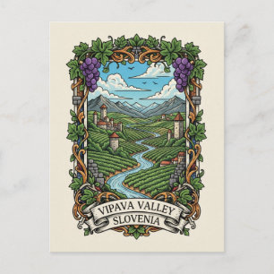 Vipava-Tal, Slowenien Postkarte