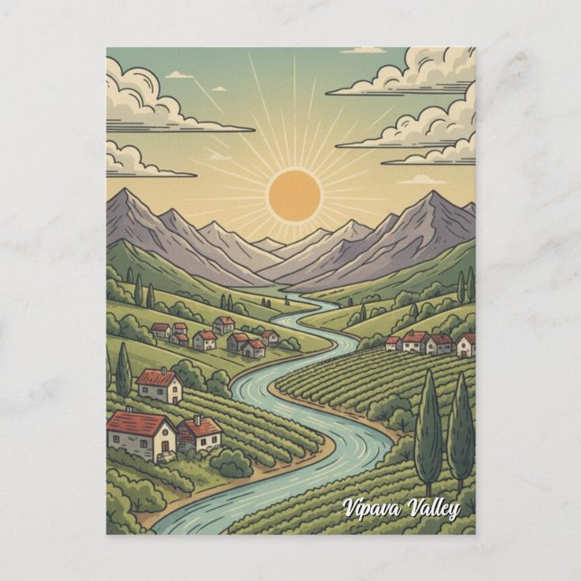 Vipava Valley, Slowenien Postkarte (Vorderseite)