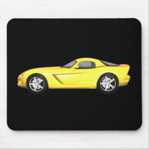Viper Hard-Top Muscle Car: Gelbe Finish: Mousepad