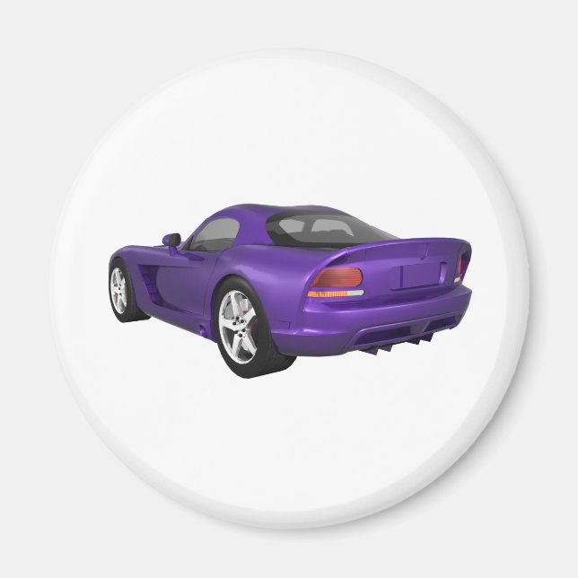 Viper Hard-Top Muscle Car: Lila fertig Magnet (Vorne)