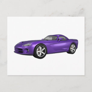 Viper Hard-Top Muscle Car: Purple Finish Postkarte