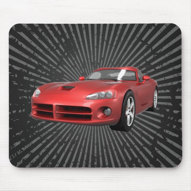 Viper Hart-Spitze Muskel-Auto: Rotes Ende: Mousepad (Vorne)