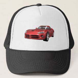 Viper Hart-Spitze Muskel-Auto: Rotes Ende Truckerkappe