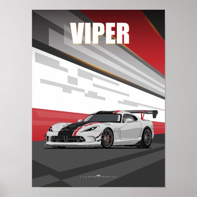 Viper Muscle car Poster (Vorne)