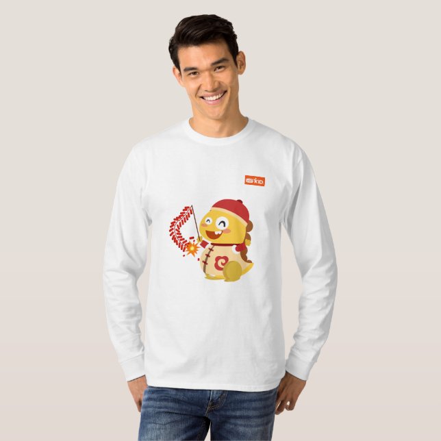 VIPKID chinesisches neues Jahr-langes Hülsen-Shirt T-Shirt (Vorne ganz)