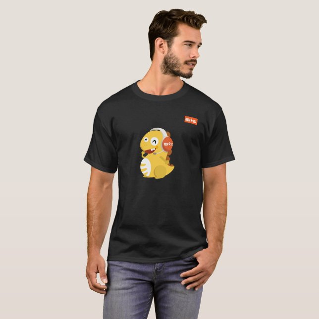 VIPKID Kopfhörer-Dino-T - Shirt (Vorne ganz)