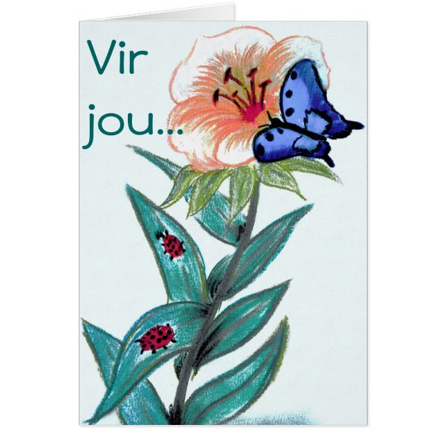 Vir jou - Afrikaanse Groetekaartjie (Vorne)