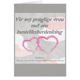 Vir mein pragtige vrou traf die huweliksherdenking