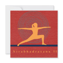 Virabhadrasana II Art Card