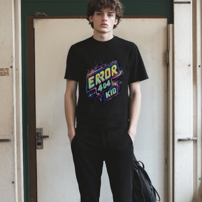 Viral Neon Glitch 404 T-Shirt (Von Creator hochgeladen)