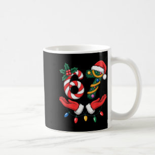 Virale 67 Hände Geste Zuckerstangen Santa Feiertag Kaffeetasse