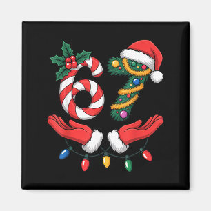 Virale 67 Hände Geste Zuckerstangen Santa Feiertag Magnet