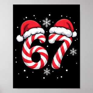 Virale 67 Zuckerstangen Weihnachtsmann Feiertag Ki Poster
