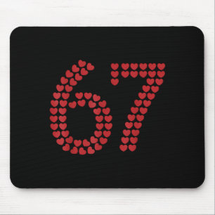 Virale Sechs Sieben Liebe 67 Herzen Valentinstag C Mousepad