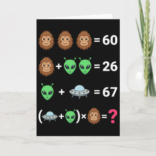 Virales 6 7 Meme Bigfoot Alien Ufo Algebra-Gleichu Karte