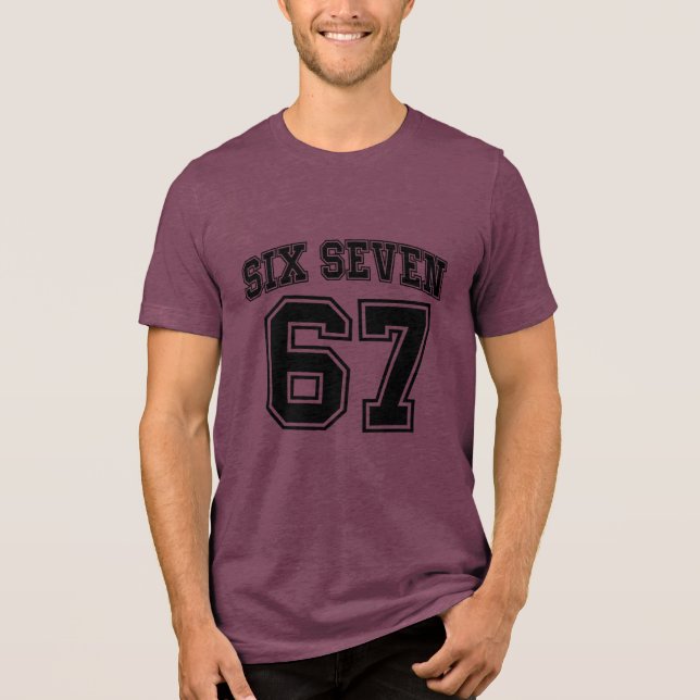 Virales Six Seven (67) Meme  Tri-Blend Shirt (Vorderseite)
