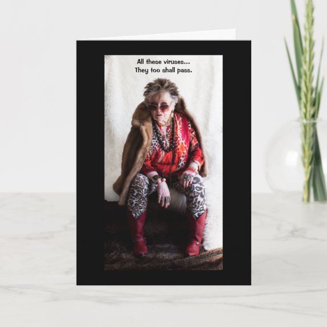 Viren können wie Nierensteine gehen humorvolle Kar Karte (Vorderseite)