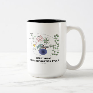 Virenreproduktions-Zyklus der Hepatitis-C Zweifarbige Tasse