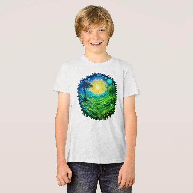 Virescent Electric Pulse Tri-Blend Shirt (Vorderseite voll)