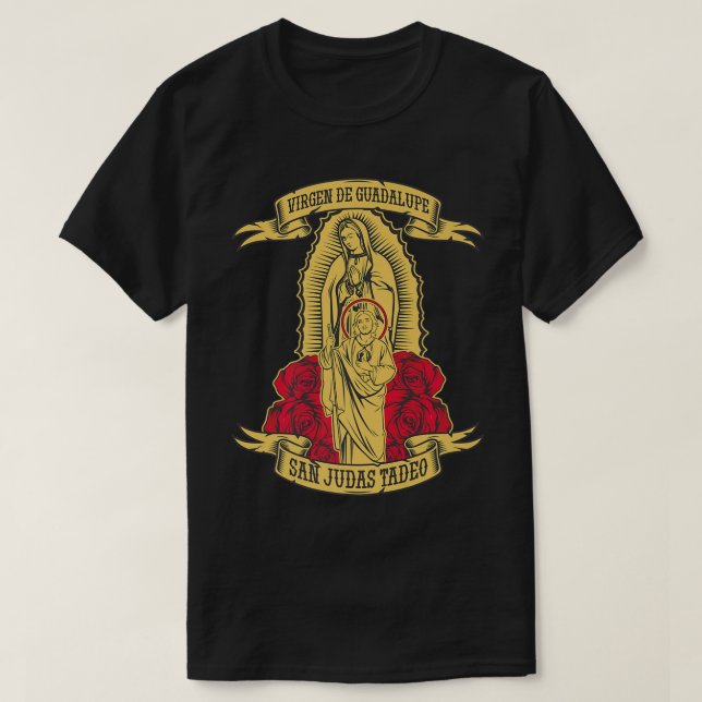 Virgen de Guadalupe con San Judas Tadeo Premium T-Shirt (Design vorne)