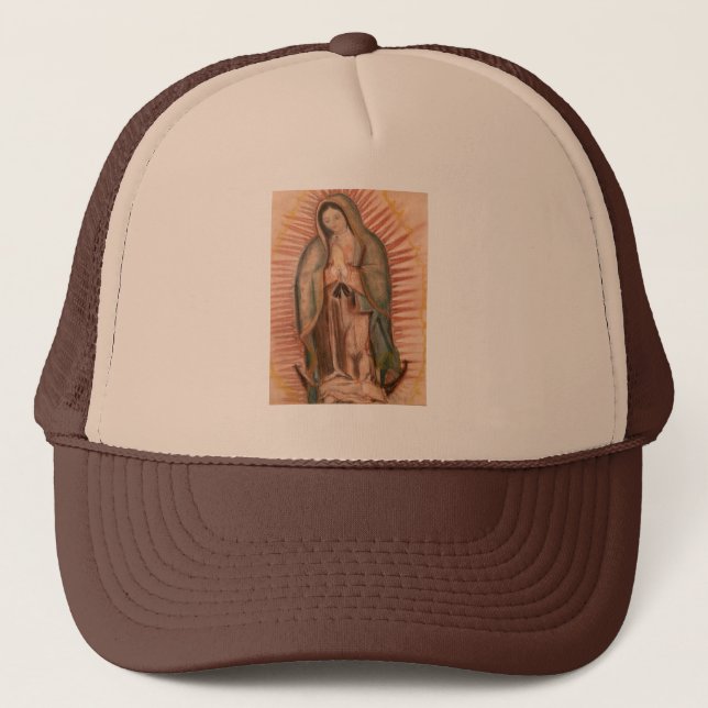 Virgen de Guadalupe Custom Hat Truckerkappe (Vorderseite)