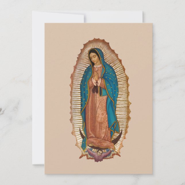 Virgen de Guadalupe Feiertagskarte (Vorderseite)