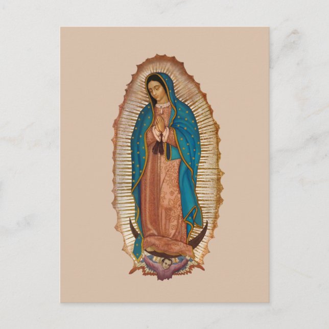 Virgen de Guadalupe Feiertagspostkarte (Vorderseite)