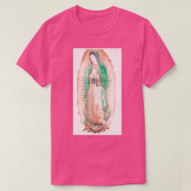 Virgen de Guadalupe Großes mexikanisches Design T-Shirt (Design vorne)