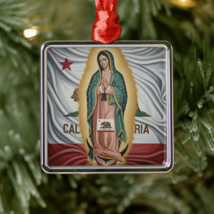 Virgen de Guadalupe - Kalifornien Ornament Aus Metall