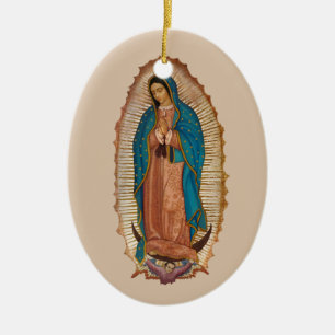 Virgen de Guadalupe Keramik Ornament