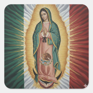 Virgen de Guadalupe - Mexiko Quadratischer Aufkleber