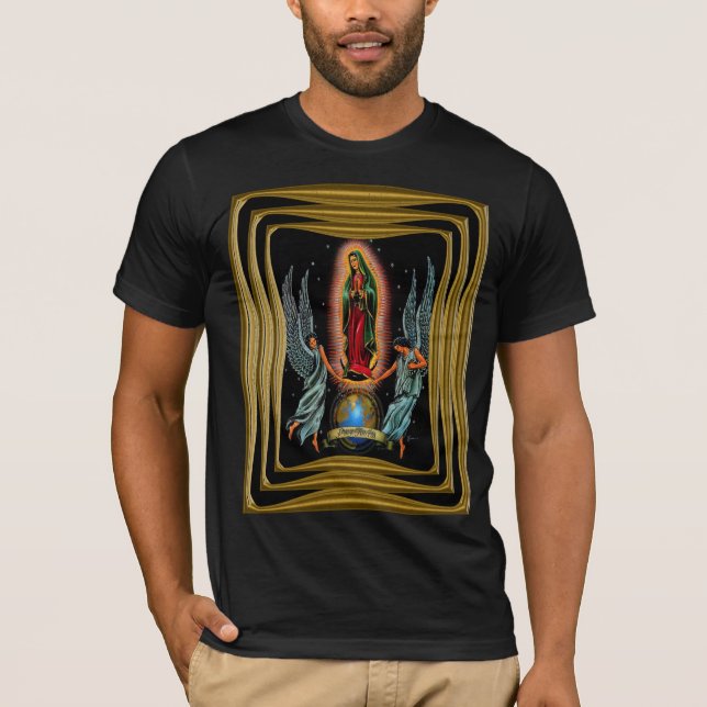 Virgen De Guadalupe (mit Engeln) T-Shirt (Vorderseite)