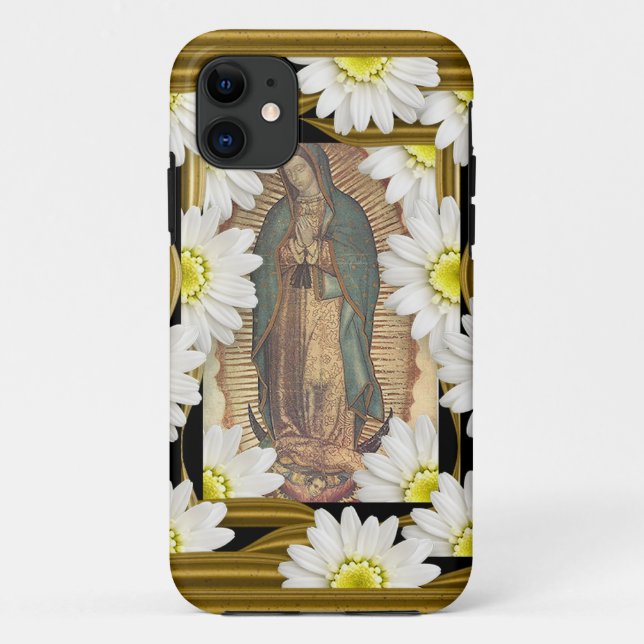 Virgen De Guadalupe (mit Gänseblümchen) Case-Mate iPhone Hülle (Rückseite)