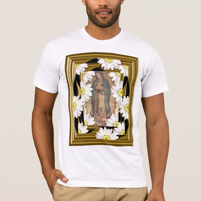 Virgen De Guadalupe (mit Gänseblümchen) T-Shirt (Vorderseite)