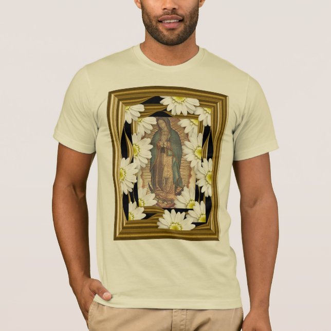 Virgen De Guadalupe (mit Gänseblümchen) T-Shirt (Vorderseite)