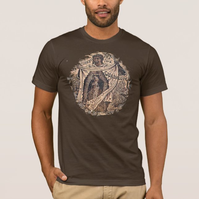 Virgen De Guadalupe (mit Juan Diego) T-Shirt (Vorderseite)
