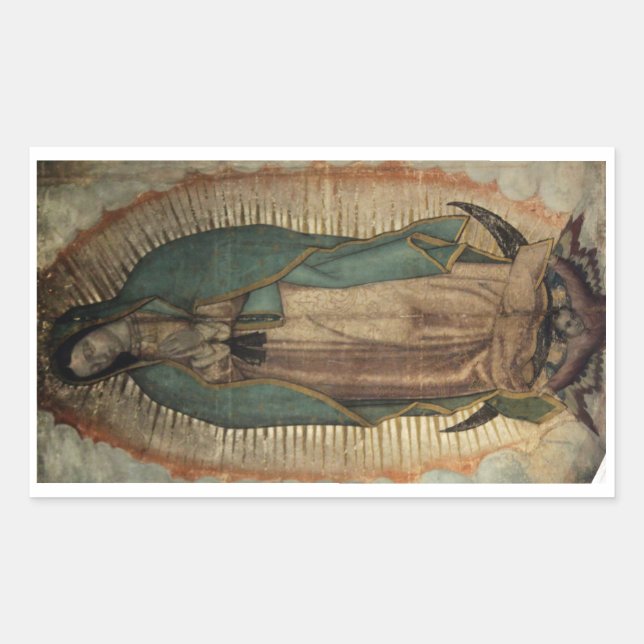 Virgen de Guadalupe Rechteckiger Aufkleber (Vorderseite)