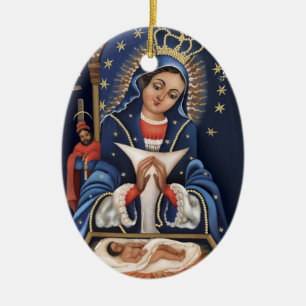 Virgen de la Altagracia Ornamento Personalizado Keramik Ornament