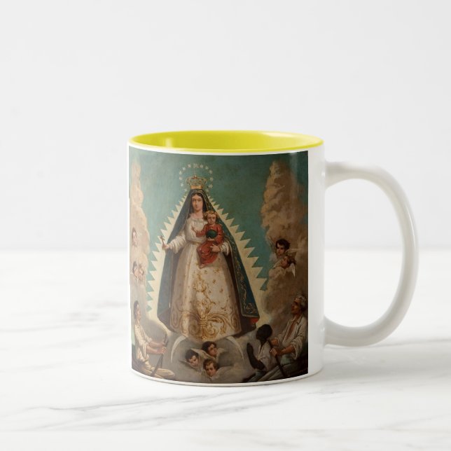 Virgen de La Caridad del Cobre Zweifarbige Tasse (Rechts)