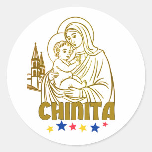 Virgen de la Chinita - Iconic Maracaibo, Venezuela Runder Aufkleber