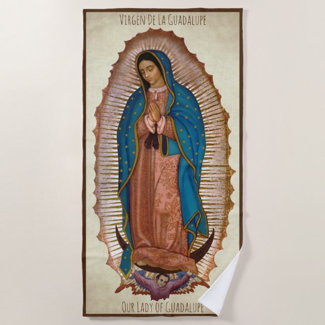 Virgen De La Guadalupe Strandtuch (Vorderseite)