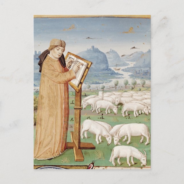 Virgil Writing in a Field of Sheep and Goats Postkarte (Vorderseite)